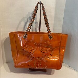 CHANEL small orange tote